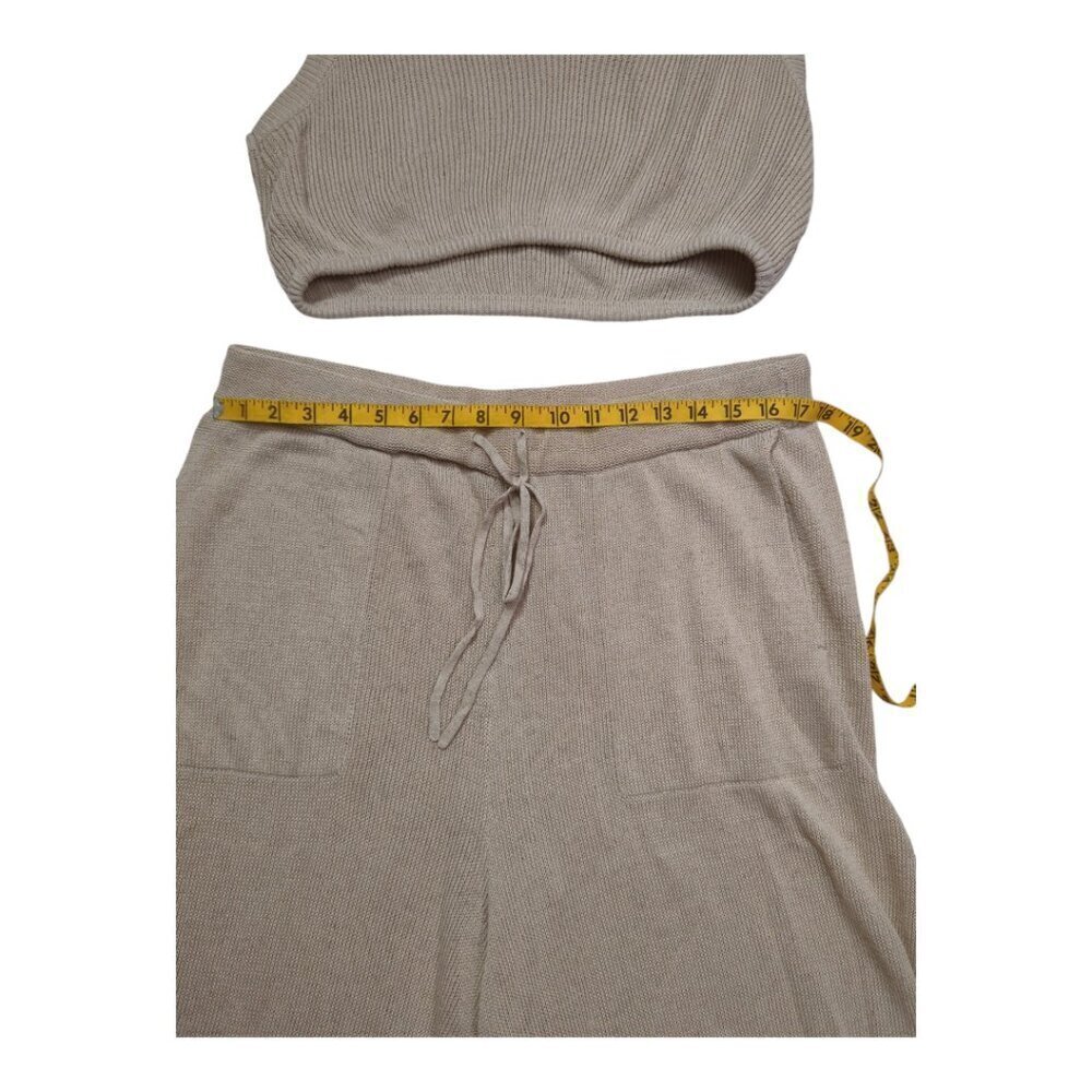 Free People Women's Jumpsuit and top Tan Color Size XL  Two Pieces - Picture 4 of 12
